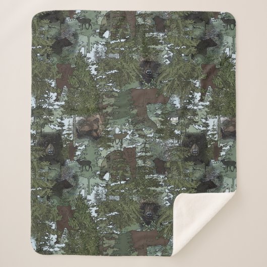 Bears in the Beautiful Woods Sherpadecke (Vorderseite)