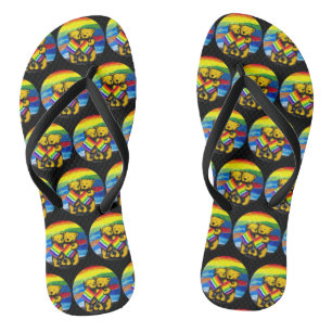 Bears Liebe LGBT-Regenbogenflagge Badesandalen