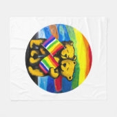 Bears Liebe LGBT-Regenbogenflagge Fleecedecke (Vorderseite (Horizontal))