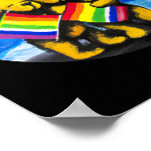 Bears Liebe LGBT-Regenbogenflagge Poster (Ecke)