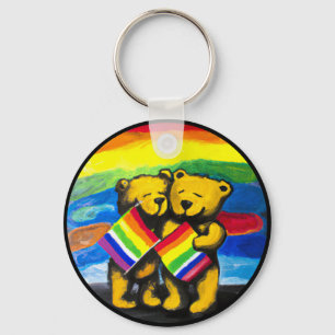 Bears Liebe LGBT-Regenbogenflagge Schlüsselanhänger