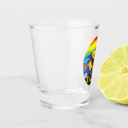 Bears Liebe LGBT-Regenbogenflagge Schnapsglas (Links)