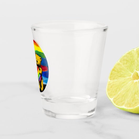 Bears Liebe LGBT-Regenbogenflagge Schnapsglas (Rechts)