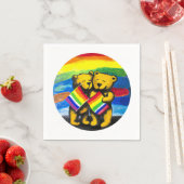 Bears Liebe LGBT-Regenbogenflagge Serviette (Beispiel)