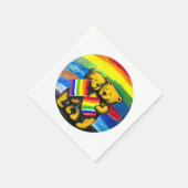 Bears Liebe LGBT-Regenbogenflagge Serviette (Ecke)