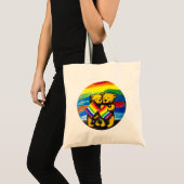Bears Liebe LGBT-Regenbogenflagge Tragetasche (Vorderseite (Produkt))
