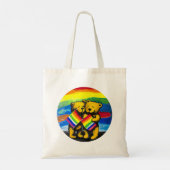 Bears Liebe LGBT-Regenbogenflagge Tragetasche (Rückseite)