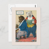"Bears Making Music" Vintag Postkarte (Vorne/Hinten)