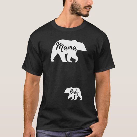 Bears Mother Baby Pregnancy Ankündigung Maternit T-Shirt (Vorderseite)