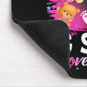 Bears Nk Or Blue Big Sister Loves You Gender Revea Mousepad (Ecke)