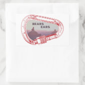 Bears Oars Klettergarten Rechteckiger Aufkleber (Tasche)
