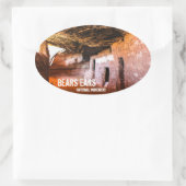 Bears Oars National Monument Ovaler Aufkleber (Tasche)