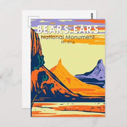 Bears Oars National Monument Utah Retro Postkarte (Vorne/Hinten)