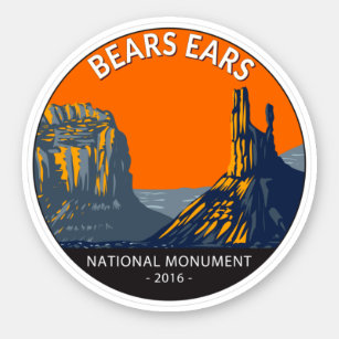 Bears Oars Nationaldenkmal Utah Vintag Aufkleber