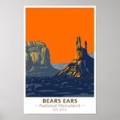Bears Oars Nationaldenkmal Utah Vintag Poster (Vorne)
