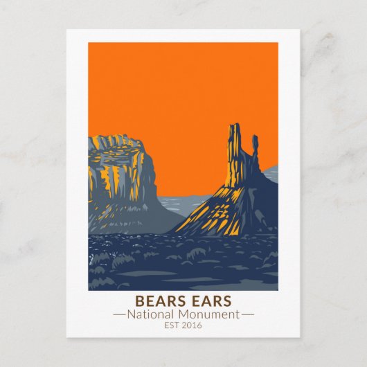 Bears Oars Nationaldenkmal Utah Vintag Postkarte (Vorderseite)