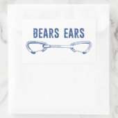 Bears Ohren Rock Klettern Schnellziehen Rechteckiger Aufkleber (Tasche)