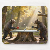 Bears Playing Ping Pong in a Forest Mousepad (Vorne)