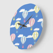 Bears & Rabbit Hot Air Ballon Day Out Große Wanduhr (Winkel)