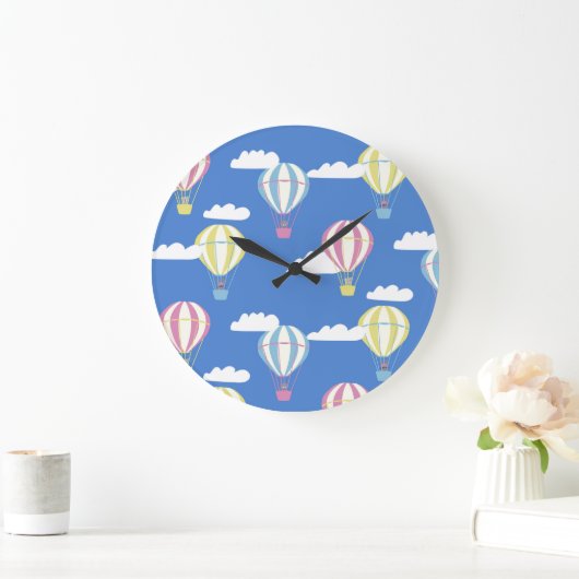 Bears & Rabbit Hot Air Ballon Day Out Große Wanduhr (Zuhause)