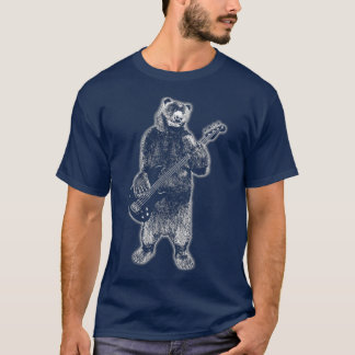 Bears Rock Grizzly Bär spielen Gitarre T-Shirt