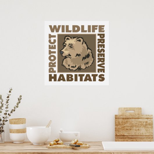 Bears - Schutz der wild lebenden Tiere und der Leb Poster (Küche)