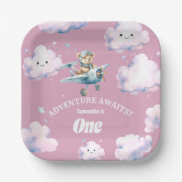 Bear's Skyward Soiree: Erste Geburtstagspulte Pappteller