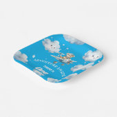 Bear's Skyward Soiree: Erste Geburtstagspulte Pappteller (Gewinkelt)