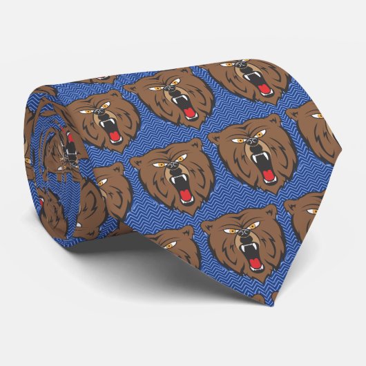 Bears Team Mascot Football Necktie Krawatte (Gerollt)