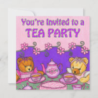 Bears Tee Party Einladung