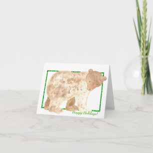 Bears Tommy TinyBrownBear Holiday Card Feiertagskarte