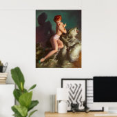 Bearskin Button nach oben Poster (Heimbüro)