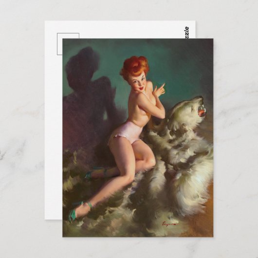 Bearskin Button nach oben Postkarte (Vorne/Hinten)