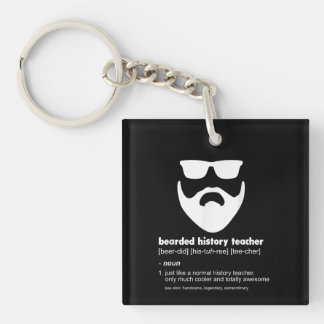 Bearted History Teacher Funny History Teacher Gesc Schlüsselanhänger