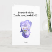 Bearted Iris ~ Karte (Rückseite)