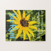 Beartige Motivierend Fotografie Gelbe Blume Puzzle (Horizontal)