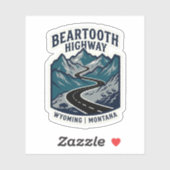 Beartooth Highway Maßgeschnittenes Vinyl Aufkleber (Blatt)