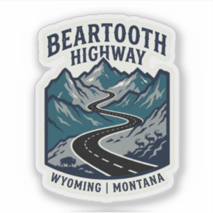 Beartooth Highway Maßgeschnittenes Vinyl Aufkleber