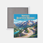Beartooth Highway Montana Magnet (Vorderseite/Rückseite)