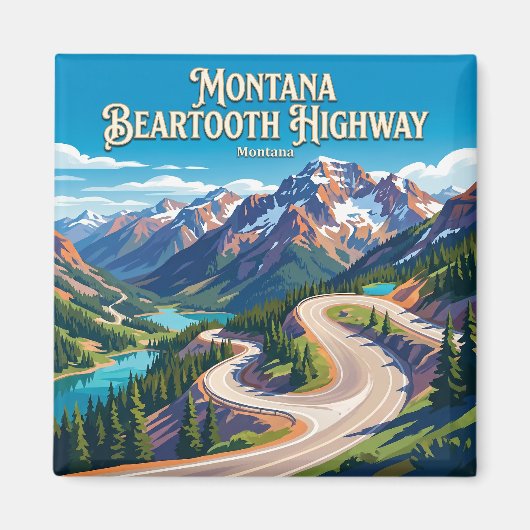Beartooth Highway Montana Magnet (Vorne)