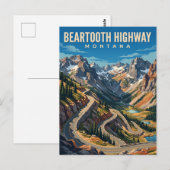 Beartooth Highway Montana Postkarte (Vorne/Hinten)