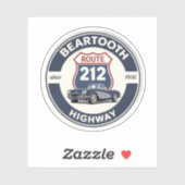 Beartooth Highway Route 212 Geschenke für Oldtimer Aufkleber (Blatt)
