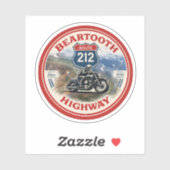 Beartooth Highway Route 212 Motorrad-Geschenke Aufkleber (Blatt)