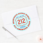 Beartooth landschaftlicher Seitenweg alle Runder Aufkleber (Umschlag)