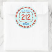 Beartooth landschaftlicher Seitenweg alle Runder Aufkleber (Tasche)