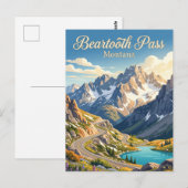 Beartooth Pass, Montana Postkarte (Vorne/Hinten)