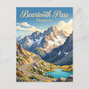 Beartooth Pass, Montana Postkarte