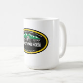 BEARTOOTH PASS NORDROTE LODGE, MT -"OVAL" KAFFEETASSE (VorderseiteRechts)