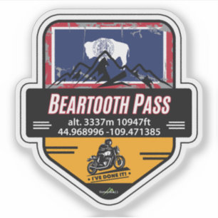 Beartooth Pass US 212 Motorrad 01 Aufkleber
