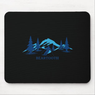 Beartooth Wyoming Skigebiet Skifahren Skifahrer  Mousepad